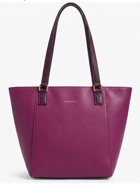 Vera Bradley Small Ella Tote Plum Purple Genuine Leather NWT